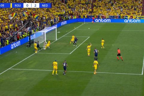 Euro 2024, Ρουμανία - Ολλανδία: Ο εκπληκτικός Χάκπο κράτησε μαγικά την μπάλα μέσα και μοίρασε στον Μάλεν για το 2-0