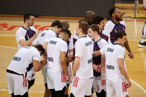 Οι παίκτες της Μπάγερν πριν το παιχνίδι με τον Παναθηναϊκό στο ΟΑΚΑ για τη EuroLeague
