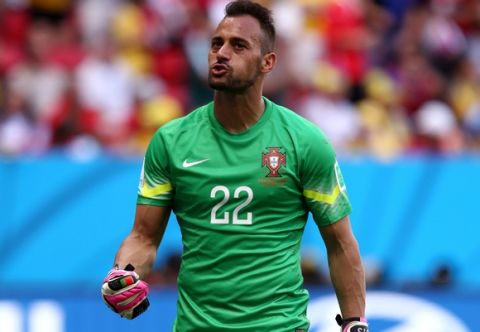 BRASILIA, BRAZIL - JUNE 26:  Goalkeeper Beto of Portugal looks dejected after a goal by Ghana during the 2014 FIFA World Cup Brazil Group G match between Portugal and Ghana at Estadio Nacional on June 26, 2014 in Brasilia, Brazil.  (Photo by Adam Pretty/Getty Images)