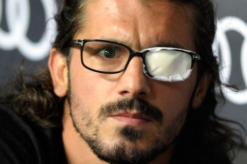 MILAN, ITALY - SEPTEMBER 21:  Gennaro Gattuso of AC Milan looks on during the Serie A match between AC Milan and Udinese Calcio at Stadio Giuseppe Meazza on September 21, 2011 in Milan, Italy.  (Photo by Claudio Villa/Getty Images)