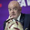 FIFA President Gianni Infantino meets the media at the FIFA World Cup closing press conference in Doha, Qatar, Friday, Dec. 16, 2022. (AP Photo/Martin Meissner)