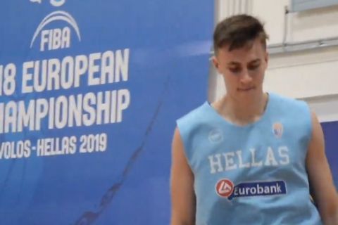 Εθνική U18: Στιγμές από την τελευταία προπόνηση πριν από τον αγώνα με την Φινλανδία