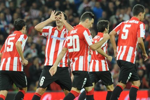 Partido de la Liga BBVA disputado entre el Athletic y el Celta. 

League BBVA match played between Athletic and Celta.