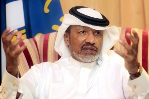 President of the Asian Football Confederation (AFC) Mohamed bin Hammam gestures during an interview in Doha in this January 5, 2011 file photo. Asian soccer chief Mohamed Bin Hammam was banned for life on July 23, 2011 after being found guilty by world football's ruling body of trying to buy votes ahead of last month's FIFA presidential election. 
REUTERS/Fadi Al-Assaad/Files (QATAR - Tags: SPORT SOCCER)