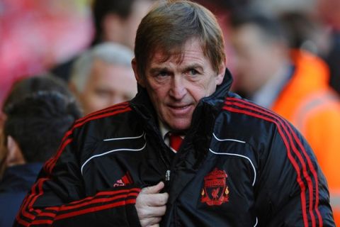 Liverpool's Scottish manager Kenny Dalglish look on before the English Premier League football match between Liverpool and Wigan Athletic at Anfield in Liverpool, north-west England on February 12, 2011. AFP PHOTO/PAUL ELLISFOR EDITORIAL USE ONLY Additional licence required for any commercial/promotional use or use on TV or internet (except identical online version of newspaper) of Premier League/Football League photos. Tel DataCo +44 207 2981656. Do not alter/modify photo. (Photo credit should read PAUL ELLIS/AFP/Getty Images)