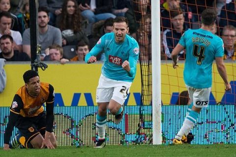 May 17th 2016 - Hull, UK - HULL V DERBY -

Derby Weimann scores 0-2 against Hull

PIcture by Ian Hodgson/Daily Mail