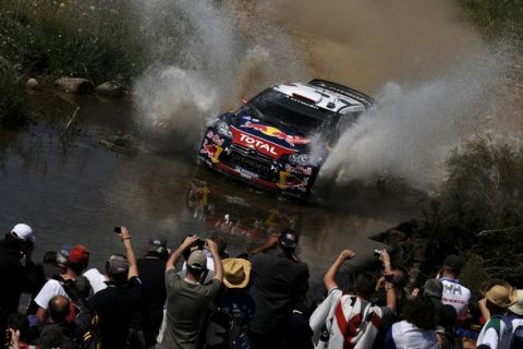 OLBIA, ITALY - MAY 07:  Sebastien Loeb of France and Daniel Elena of Monaco compete in their Citroen Total WRT Citroen DS3 WRC during Day2 of the WRC Rally d'Italia Sardinia  on May 7, 2011 in Olbia, Italy.  (Photo by Massimo Bettiol/Getty Images)