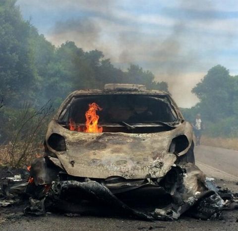 Κάηκε αυτοκίνητο στο Ράλι Σαρδηνίας