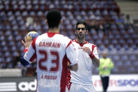 Australia faces Bahrain in the placements matches, during the 22nd Men&#039;s Handball World Championship. The match ended 33 - 23 to Bahrain. Malmweden. 22/01/2011.