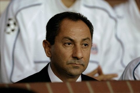 14 Sep 1999: Ossie Ardilles, the Croatia Zagreb coach, looks on during the Champions League clash between Manchester United and Croatia Zagreb, played at Old Trafford, Manchester, England. The game ended in a 0-0 draw. \ Mandatory Credit: Alex Livesey /Allsport