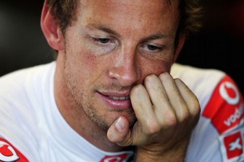 MONZA, ITALY - SEPTEMBER 09:  Jenson Button of Great Britain and McLaren prepares to drive during practice for the Italian Formula One Grand Prix at the Autodromo Nazionale di Monza on September 9, 2011 in Monza, Italy.  (Photo by Vladimir Rys/Getty Images)