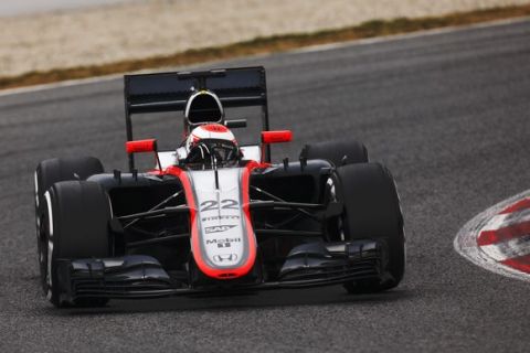 2015 F1 Pre Season Test 2 - Day 1
Circuit de Catalunya, Barcelona, Spain.
Saturday 21 February 2015.
Jenson Button, McLaren MP4-30 Honda.
World Copyright: Alastair Staley/LAT Photographic.
ref: Digital Image _79P5179