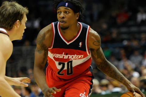 Oct 20, 2012; Milwaukee, WI, USA;  Washington Wizards forward Cartier Martin (20) during the game against the Milwaukee Bucks at the Bradley Center.  Mandatory Credit: Benny Sieu-USA TODAY Sports