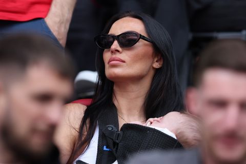 July 6, 2024, Dusseldorf: Dusseldorf, Germany, 6th July 2024. Annie Kilner, wife of Kyle Walker of England during the UEFA European Championships Quarter Final match at Dusseldorf Arena, Dusseldorf. (Credit Image: © Paul Terry/CSM via ZUMA Press Wire)