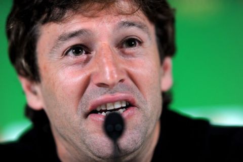 DUBLIN, ENGLAND - MAY 17:  In this UEFA handout image coach Domingos Paciencia speaks during the SC Braga press conference ahead of the UEFA Europa League final match against FC Porto at Dublin Arena on May 17, 2011 in Dublin, Ireland.  (Photo by UEFA/Handout via Getty Images )