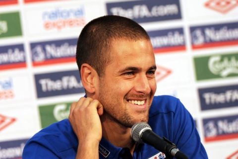 England's midfielder Joe Cole speaks at a press conference at the Royal Bafokeng Sports Campus near Rustenburg on June 9, 2010, ahead of their opening game against USA on June 12 at the 2010 World Cup football tournament in South Africa. AFP PHOTO/PAUL ELLIS (Photo credit should read PAUL ELLIS/AFP/Getty Images)