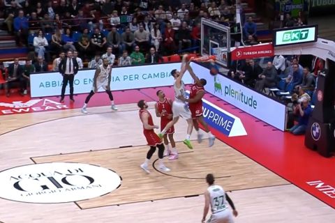 EuroLeague: Το πόστερ του Παπαγιάννη στον Χάινς στο Νο4, το κάρφωμα του Μπέικον στο Νο9 του Top-10 της 25ης αγωνιστικής