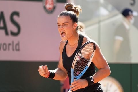 Η Μαρία Σάκκαρη σε αγώνα της για το French Open | 10 Ιουνίου 2021