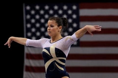 ST PAUL, MN - AUGUST 18:  Alicia Sacramone competes on the floor during the Senior Women's competition on day two of the Visa Gymnastics Championships at Xcel Energy Center on August 18, 2011 in St Paul, Minnesota.  (Photo by Ronald Martinez/Getty Images)