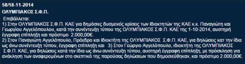 Ανακάλεσε και απαλλάχθηκε ο Αγγελόπουλος