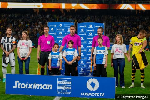 NEA FILADELFIA, GREECE - OCTOBER 30, 2023: Super League 2023-24, matchday 09 match between AEK FC and PAOK FC on October 30, 2023 at "Agia Sofia" OPAP arena in Nea Filadelfia, Greece. (Photo by: Giannis Halas / Reporter Images)