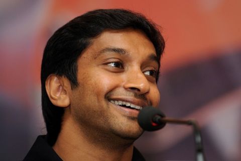 Formula One driver Narain Karthikeyan speaks during a press conference in New Delhi on September 2, 2011. Hero Motors announced sponsoring Narain Karthikeyan and his Formula One team for the maiden Indian Grand Prix. Karthikeyan became India's first F1 driver when he raced for the now defunct Jordan team in 2005.  AFP PHOTO / Prakash SINGH (Photo credit should read PRAKASH SINGH/AFP/Getty Images)