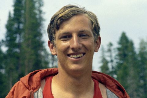 Dick Fosbury Olympic high jumper during high altitude training at Echo Summit, July 1968. The site is in the Eldorado National forest at an altitude of 7377 feet. (AP Photo)