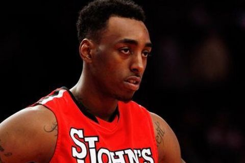 NEW YORK - MARCH 10: Anthony Mason Jr. #2 of the St. John's Red Storm looks on during the second round of 2010 NCAA Big East Tournament at Madison Square Garden on March 10, 2010 in New York City.   Michael Heiman/Getty Images/AFP