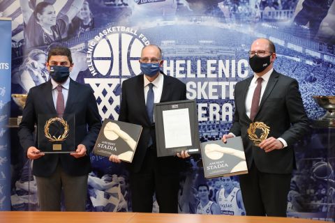 Η επίσκεψη του γενικού γραμματέα της FIBA, Ανδρέα Ζαγκλή στην ΕΟΚ