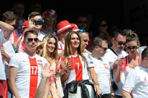 Fans Poland during Group-C preliminary round between Poland and Northern Ireland at Allianz Riviera Stadium on June 12, 2016 in Nice, France. (Photo by Jean Paul Thomas/Icon Sport) (Photo by Jean Paul Thomas/Icon Sport via Getty Images)