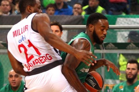 ÅÕÑÙËÉÃÊÁ / ÐÁÏ - ÌÐÁÌÐÅÑÃÊ / EUROLEAGUE / PANATHINAIKOS - BAMBERG (ÊÙÓÔÁÓ ÌÁÊÑÕÄÇÌÁÓ / Eurokinissi Sports)