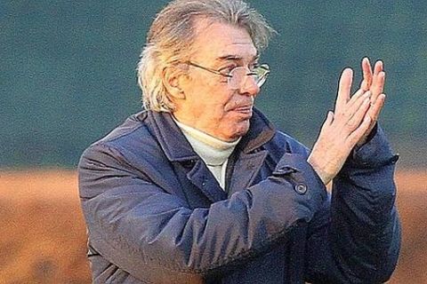 President of Inter Milan, Massimo Moratti during the team training section at the Appiano Gentile's sportive center, on 29 December 2010, Italy. Today was presented the new Brazilian coach of Inter Milan, Leonardo.
ANSA/MATTEO BAZZI 