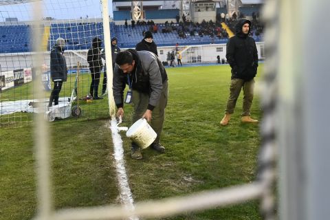 Οι εργασίες στις γραμμές του Ατρόμητος - ΑΕΚ