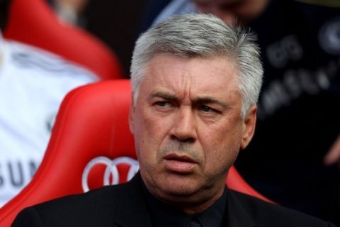 MANCHESTER, ENGLAND - MAY 08:  Chelsea Manager Carlo Ancelotti looks on prior to the Barclays Premier League match between Manchester United and Chelsea at Old Trafford on May 8, 2011 in Manchester, England.  (Photo by Alex Livesey/Getty Images)