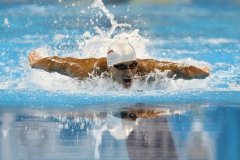 SHANGHAI, CHINA - JULY 26:  Stefanos Dimitriadis of Greece competes in the Men's 200m Butterfly Semi Final during Day Eleven of the 14th FINA World Championships at the Oriental Sports Center on July 26, 2011 in Shanghai, China.  (Photo by Clive Rose/Getty Images)