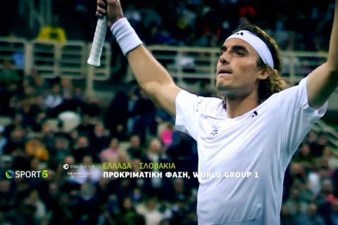 Στην COSMOTE TV οι αγώνες Ελλάδα-Σλοβακία για το Davis Cup 