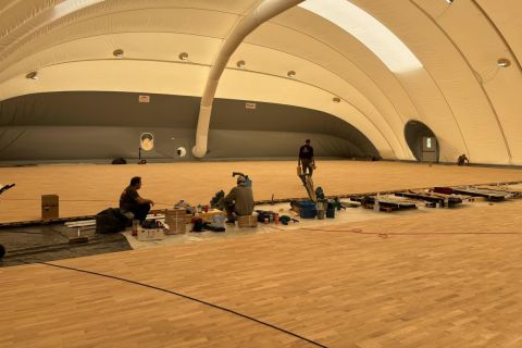 Το SPORT24 στο εντυπωσιακό Air Dome που θα στεγάζει τις μπασκετικές ελπίδες της ΑΕΚ