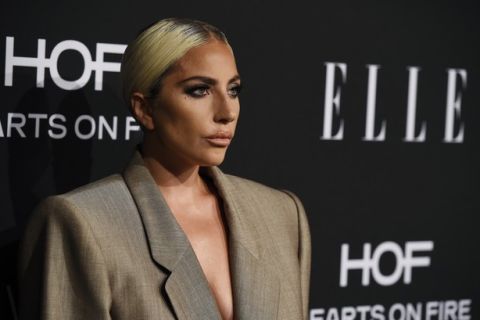 Honoree Lady Gaga poses at the 25th Annual ELLE Women in Hollywood Celebration, Monday, Oct. 15, 2018, in Los Angeles. (Photo by Chris Pizzello/Invision/AP)