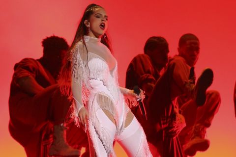 Rosalia performs a medley at the 62nd annual Grammy Awards on Sunday, Jan. 26, 2020, in Los Angeles. (Photo by Matt Sayles/Invision/AP)