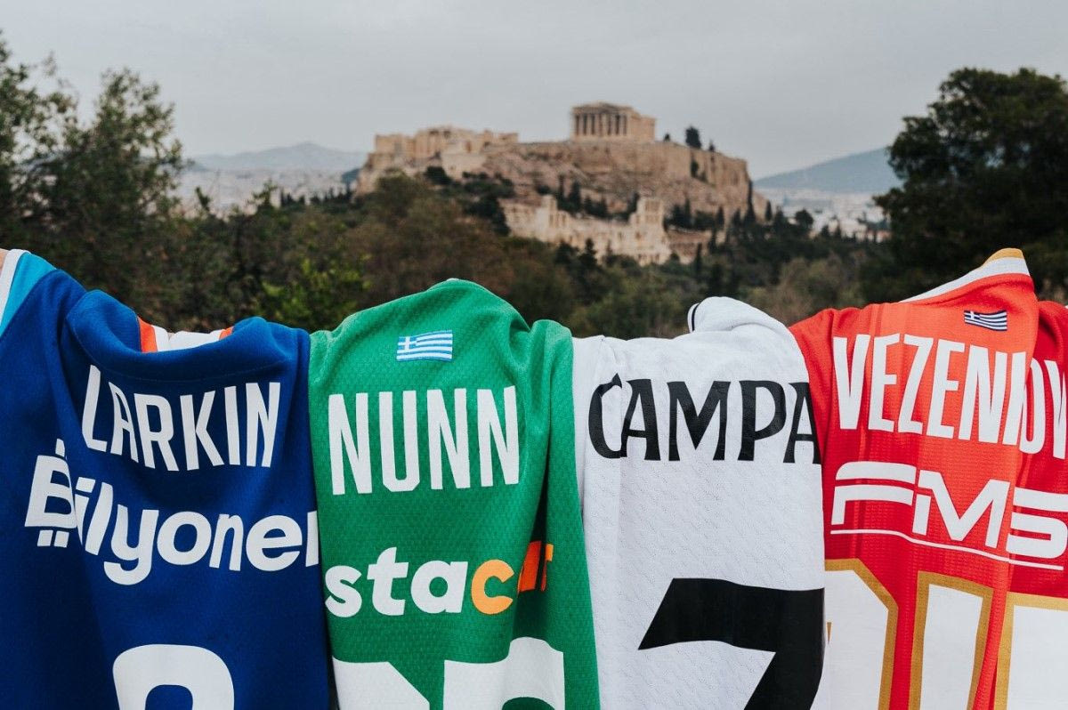 EuroLeague: Οι φανέλες των Ναν, Βεζένκοβ, Λάρκιν και Καμπάσο με θέα την Ακρόπολη